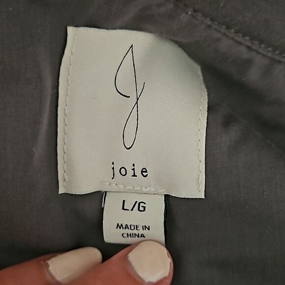 Joie Large windowpane fuzzy "shacket" green plaid w side pockets - Picture 5 of 6